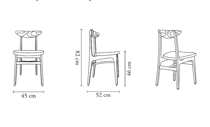 Ash Wood Dining Chair, Made to Order by 366 Concept, 200-190