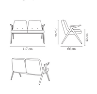 Bunny 2-Seater Sofa, Handmade by 366 Concept