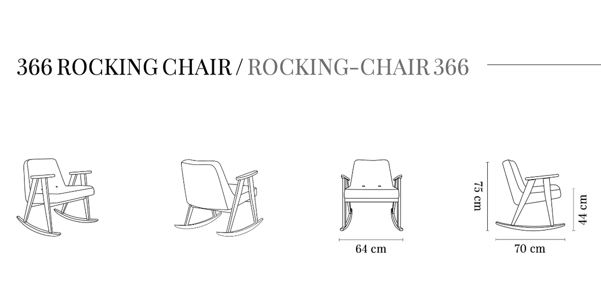 366 Rocking Chair and Junior Rocking Chair, Handmade by 366 Concept