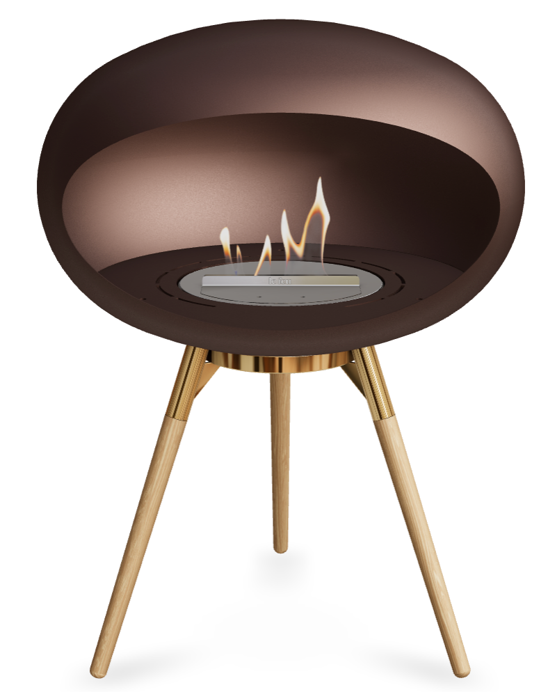 Le Feu Dome Ground Low 625 – Freestanding Bioethanol Fireplace (Larger 625)