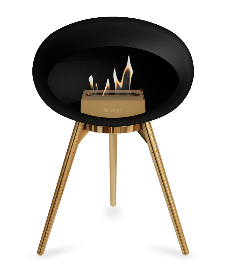 Le Feu Dome Ground Low – Freestanding Bioethanol Fireplace, Classic Size