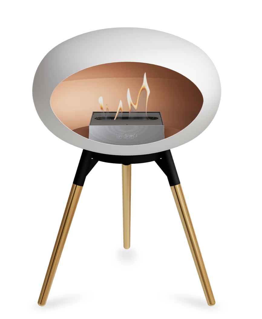 Le Feu Dome Ground Low – Freestanding Bioethanol Fireplace, Classic Size