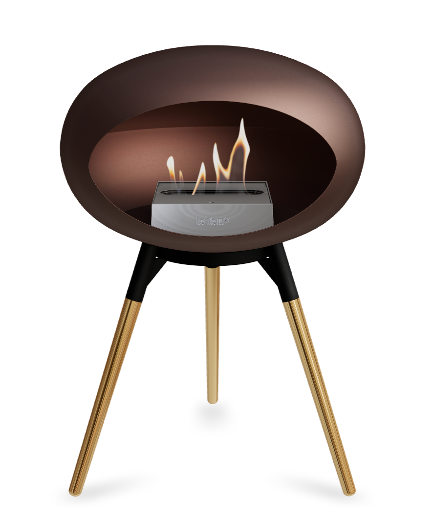 Le Feu Dome Ground Low – Freestanding Bioethanol Fireplace, Classic Size