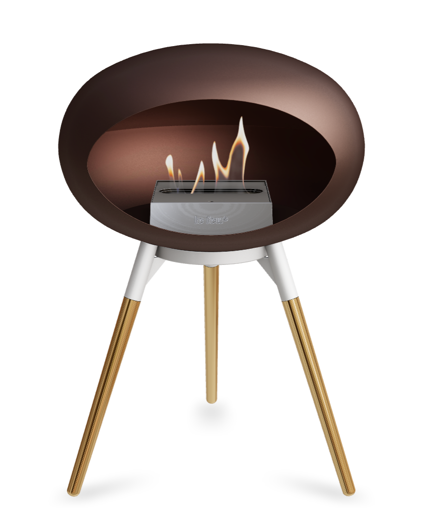Le Feu Dome Ground Low – Freestanding Bioethanol Fireplace, Classic Size
