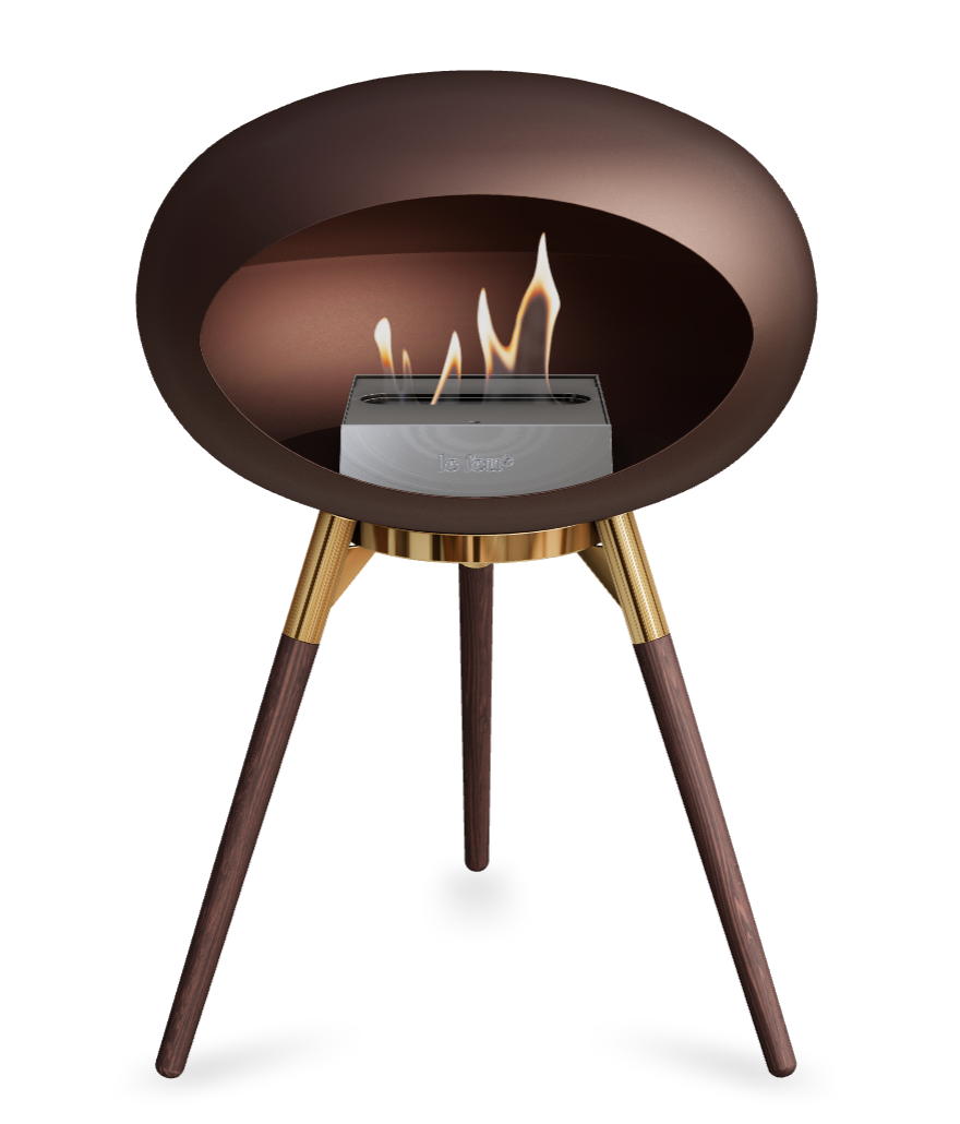 Le Feu Dome Ground Low – Freestanding Bioethanol Fireplace, Classic Size