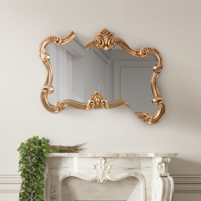 Seletti Tetris Mirror 2.0 - Contemporary Geometric Wall Mirror in Gold