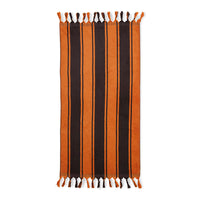 orange and brown striped large bath towel from hkliving matching a 70s style perfectly