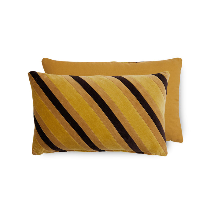 Striped Velvet Cushion, Honey, HKliving