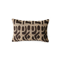 silk cushion with brown sweeping marks