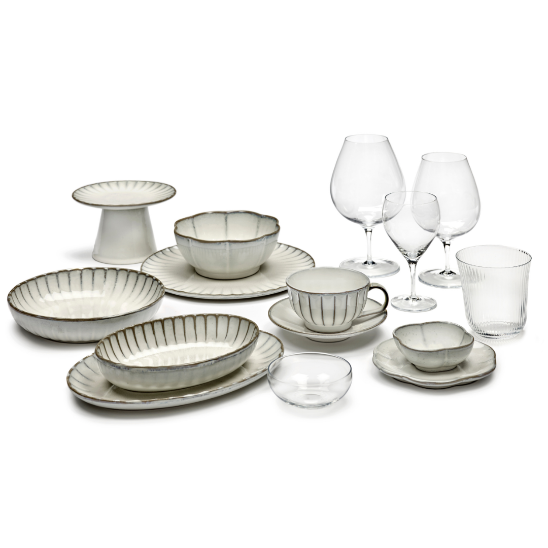 INKU Ribbed Bowl XL White