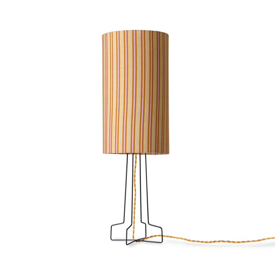 striped velvet oragne and pink hkliniv glamp shade