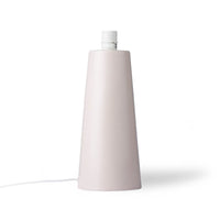 close up of matt skin HKLIVING cone lamp base showing warm neutral earthenware finish