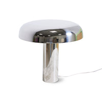 Mushroom Table Lamp Chrome by hkliving