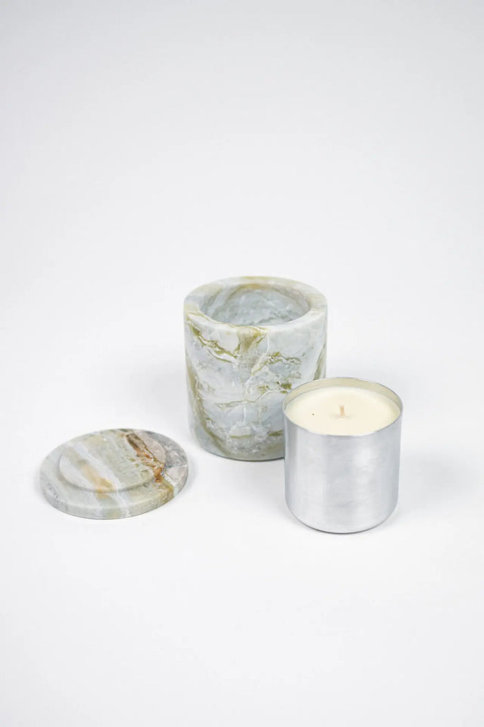 Mauro Marble Scented Candle – Blood Orange & Grapefruit + Refill Option