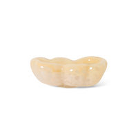 Front view of the HKLIVING oyster glass bowl on a plain white background, showing its scalloped opening and speckled glass finish