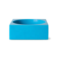 HKLIVING Pop Cube Large in Blue front-facing on white background showing square resin form and scooped bowl