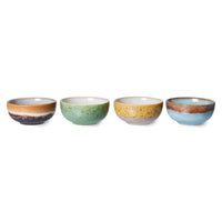 HKliving XS Bowls, Set of 4, 70s Ceramics