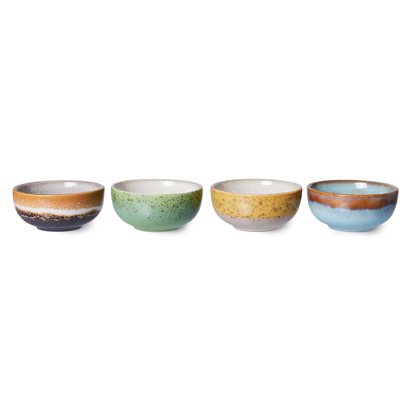 HKliving XS Bowls, Set of 4, 70s Ceramics