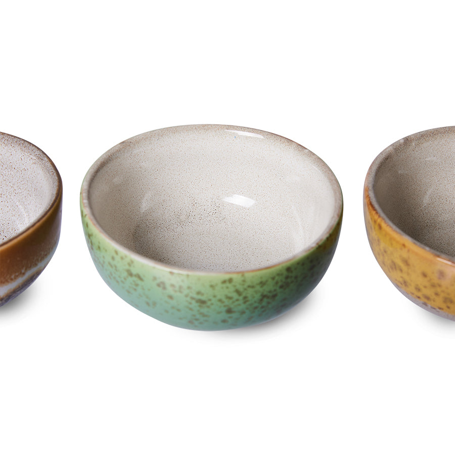 HKliving XS Bowls, Set of 4, 70s Ceramics