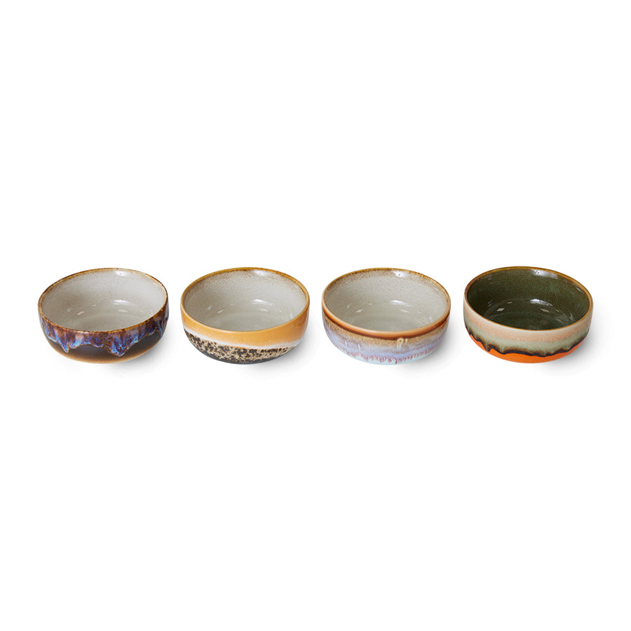 Tapas Bowls, Set of 4, HKliving 70s Ceramics