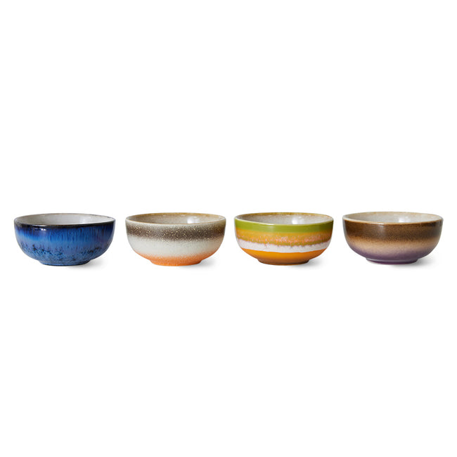 HKliving XS Bowls, Set of 4, 70s Ceramics