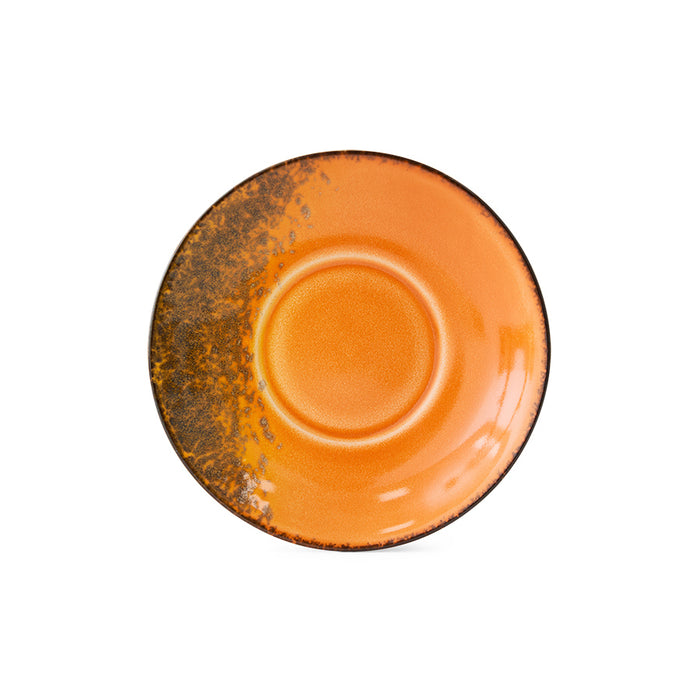 hkliivng light roast saucer from their new coffee cup range in orange and brown