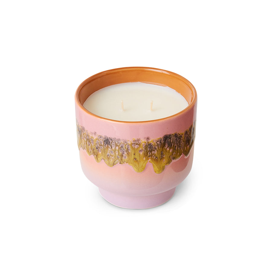 Creamy Vanilla Scented Candle, Miami, 70s Ceramics by hkliving