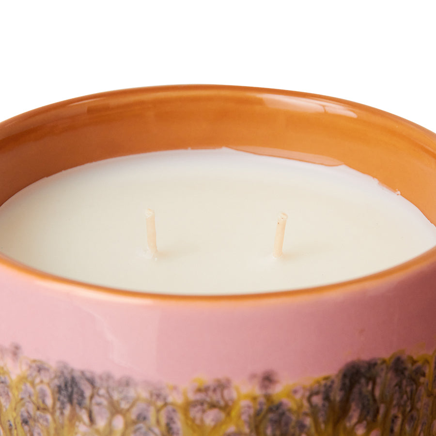 Creamy Vanilla Scented Candle, Miami, 70s Ceramics by hkliving