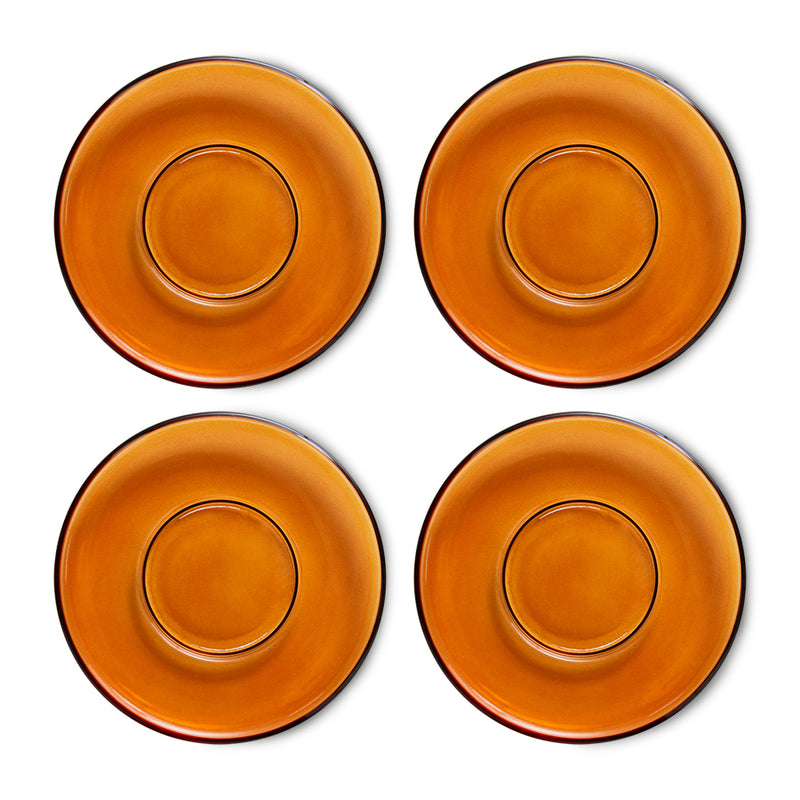 Saucers Amber Brown (set of 4)