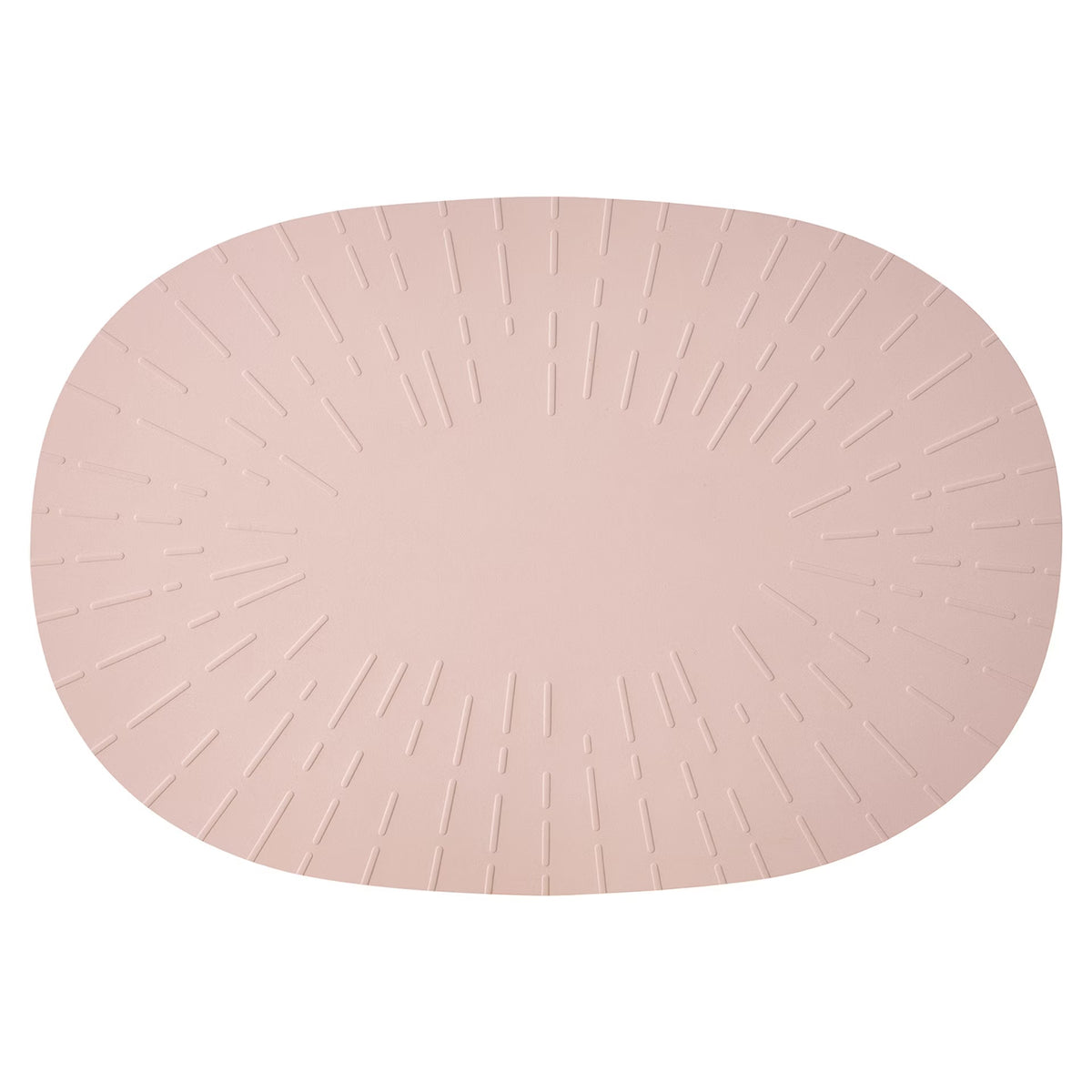 Aida Confetti candyfloss pink recycled leather placemat with embossed radial design