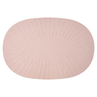 Aida Confetti candyfloss pink recycled leather placemat with embossed radial design