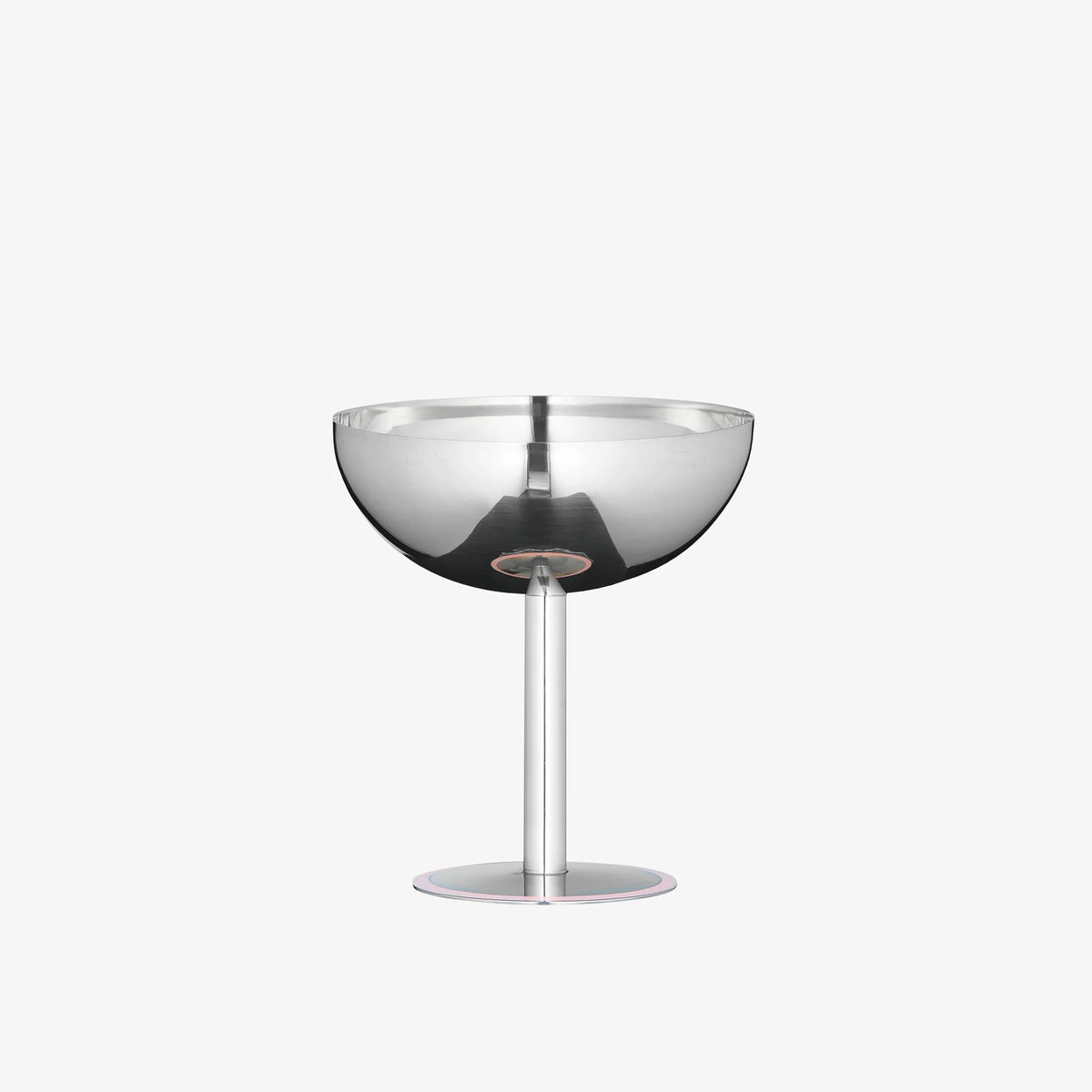 Stainless steel ice cup with candyfloss pink detail by Aida