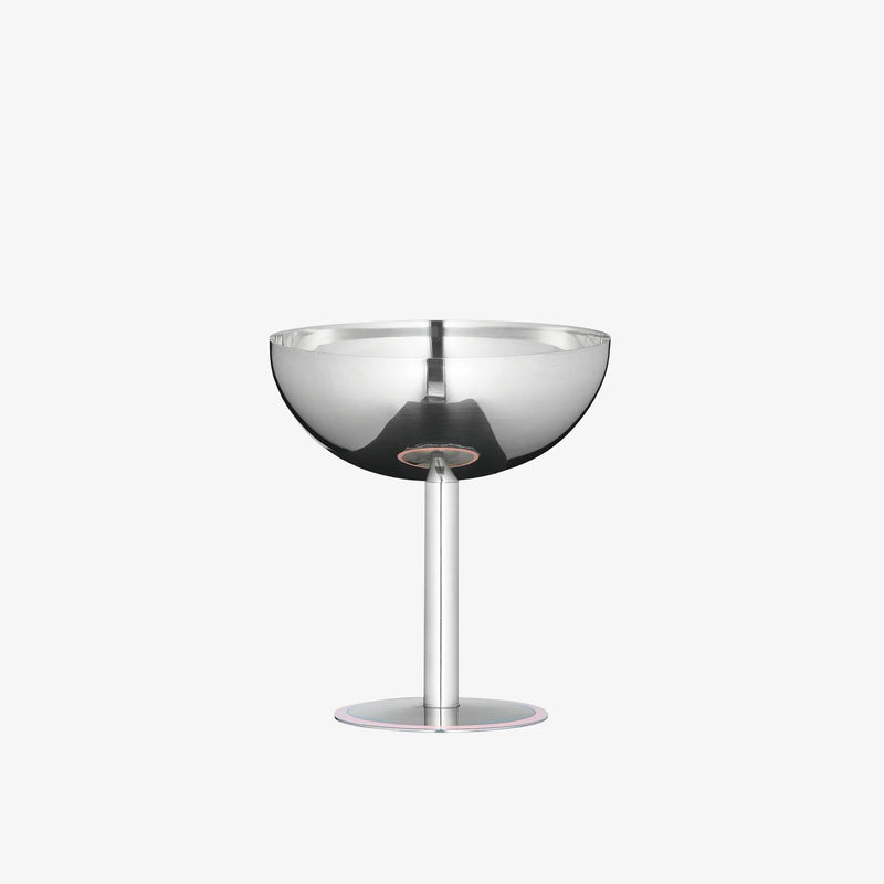Stainless steel ice cup with candyfloss pink detail by Aida