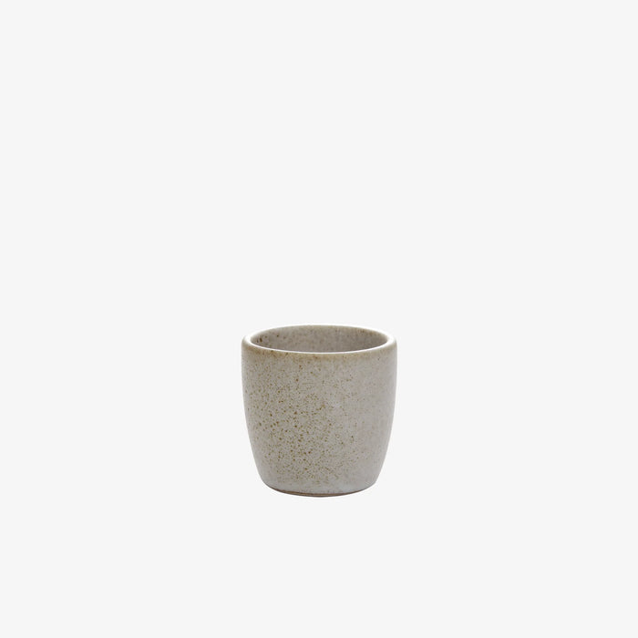 Aida RAW Sandy Beige handmade stoneware espresso cup with reactive glaze – 6.5cl