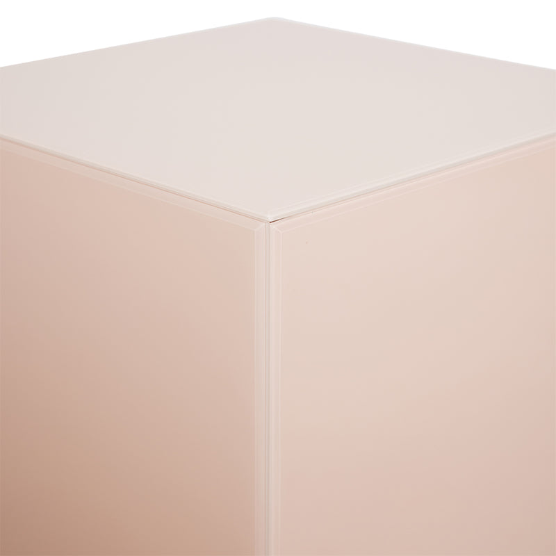 Mirror Block Pillar, Nude, Blush Pink by hkliving, Mirror Pedestal, Mirror Column