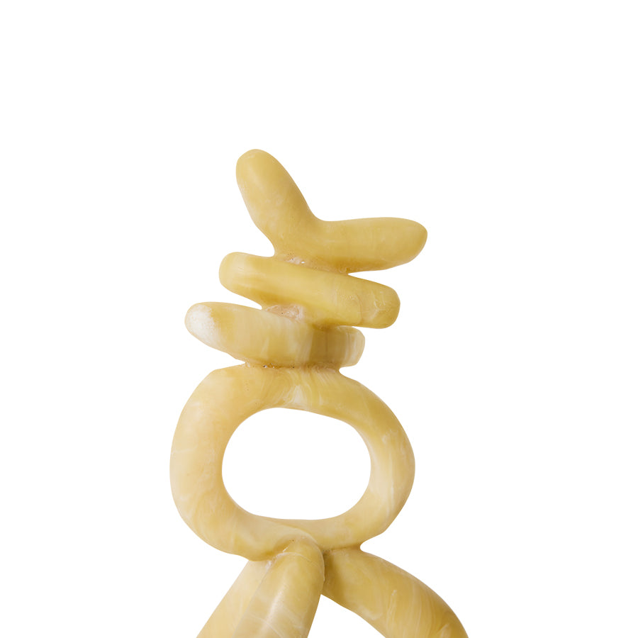 close up of yellow hkliving objet d'art