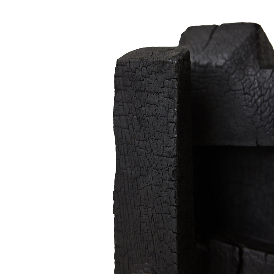 Wooden Sculpture Burned Black Mango Wood – HKLIVING Sculptural Accent for Modern Homes