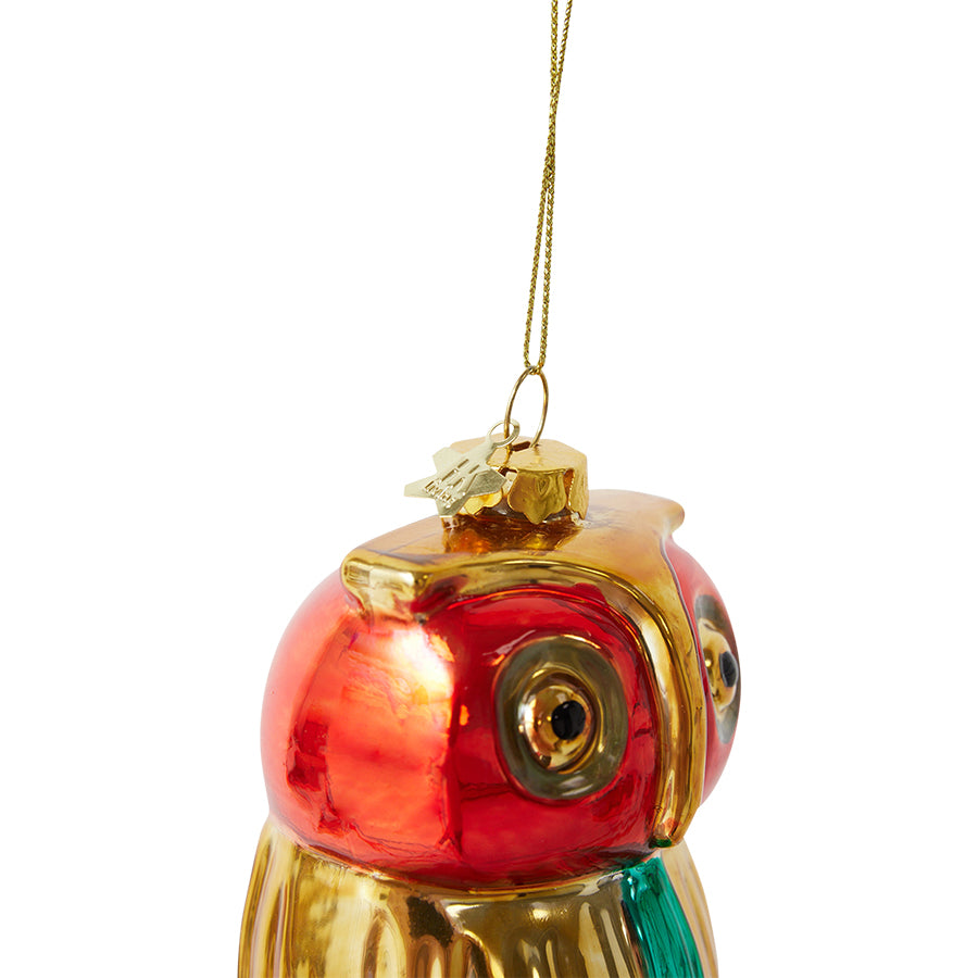 Handmade Christmas Ornament Bauble, Axel The Owl by hkliving