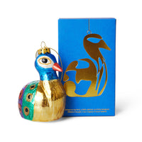 Handmade Christmas Ornament Bauble, Grace the Peacock by hkliving