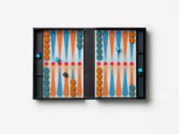 The Art of Backgammon book-style box closed on white background