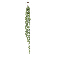 Artificial pearl hanging plant in green by Bloomingville