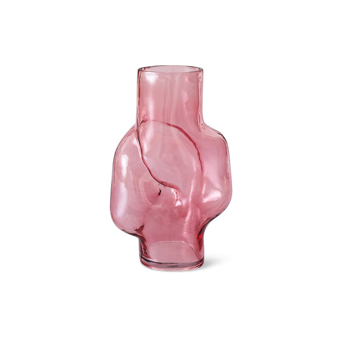 Gleam Glass High Vase – Rose – Tall Blush Pink Glass Vase form hkliving