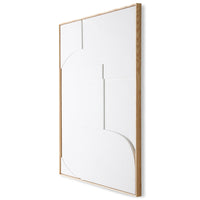 Framed Relief Art Panel White L