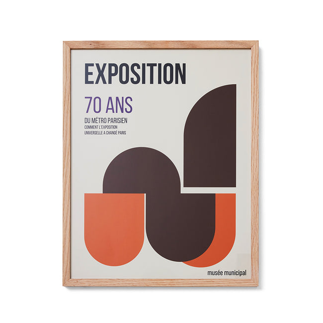 Framed Artwork, Parisian Metro (50x40cm)