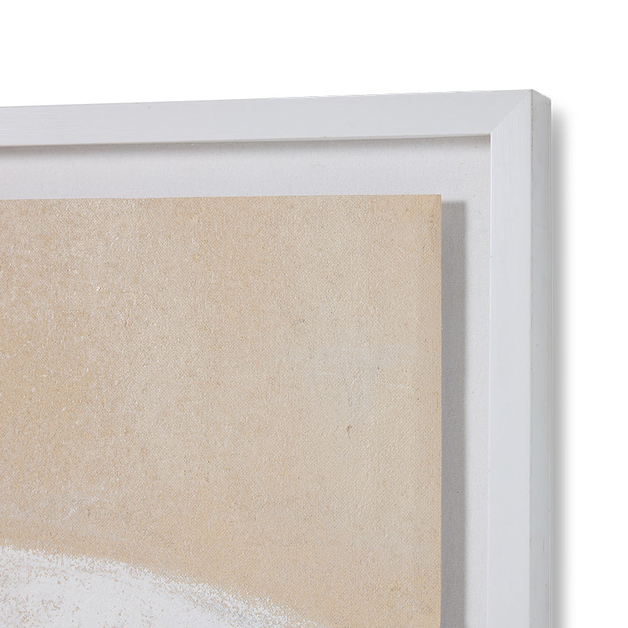 Close-up detail of Offset framed artwork by HKLIVING showing the bold black and white forms