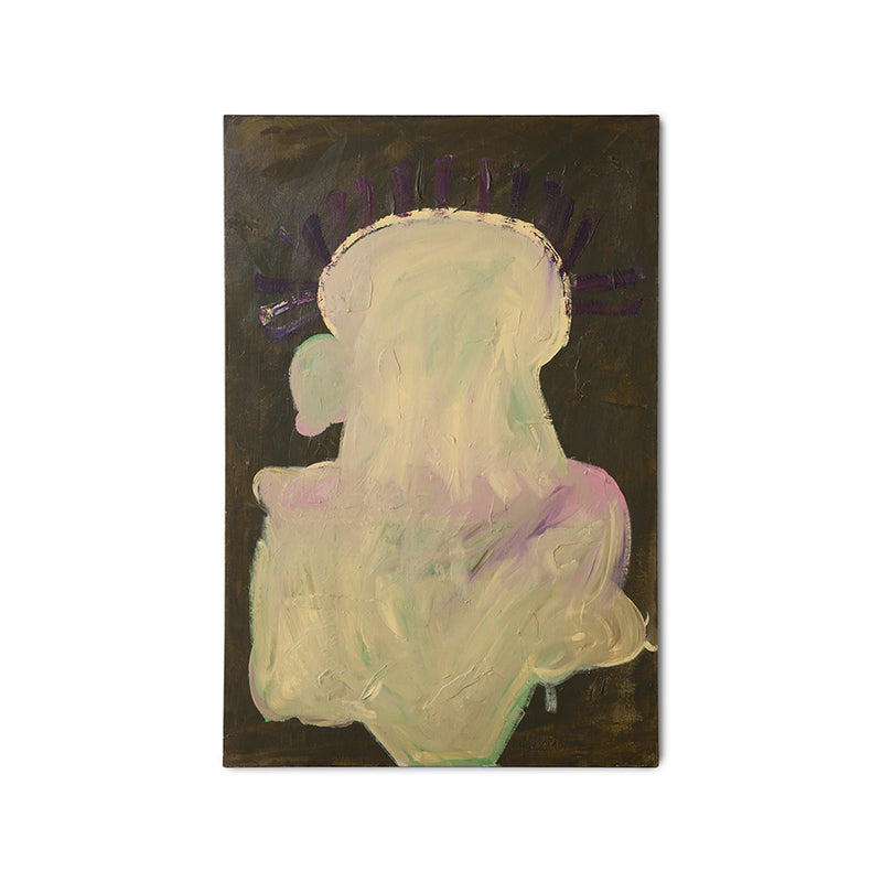 Pappagallo wall art by Gabriella Ferrero for HKLIVING, abstract figurative canvas 100 x 150cm on white background