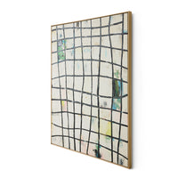 Wired framed canvas wall art by HKLIVING shown at an angle, showing frame depth and canvas texture