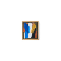 HKLIVING Moonlight Strokes framed abstract artwork with blue white gold and black strokes