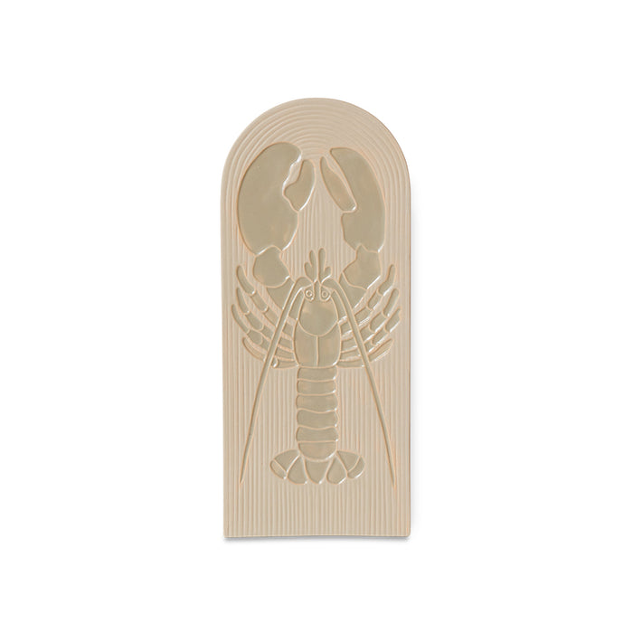 Lobster, Stoneware Wall Tile, Wall Art, Cream Wall Decor from hkliving