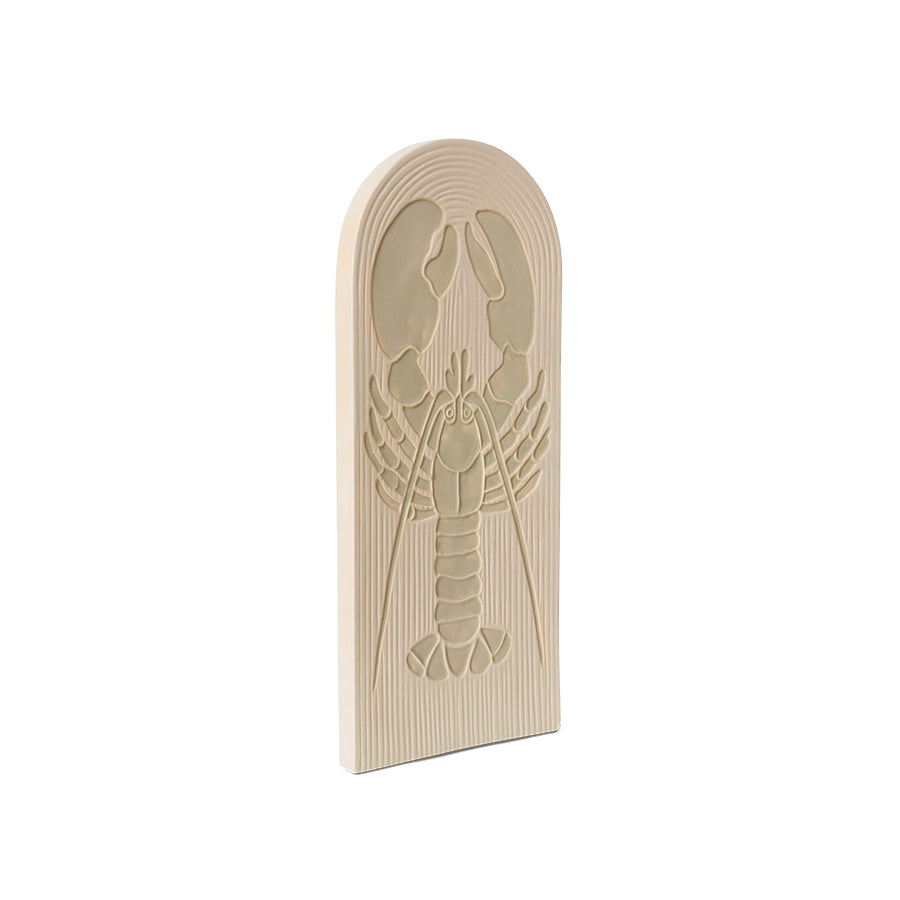 Lobster, Stoneware Wall Tile, Wall Art, Cream Wall Decor from hkliving